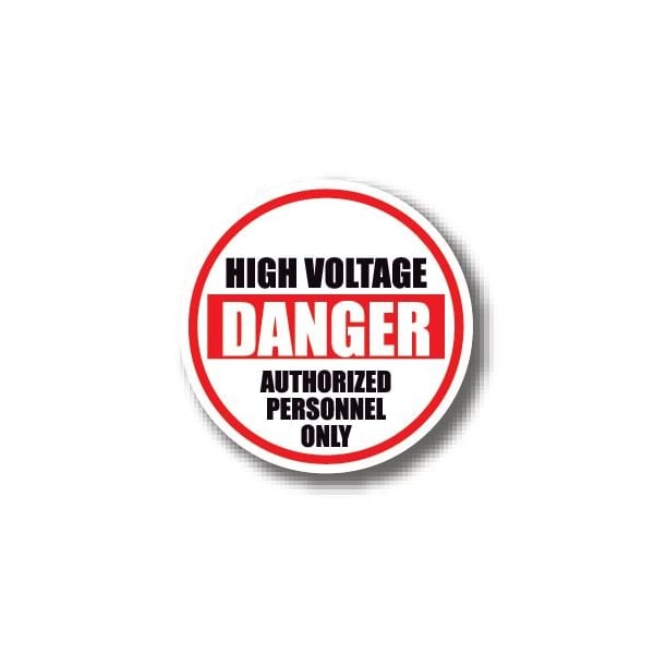 Ergomat 32in CIRCLE SIGNS - High Voltage Danger Authorized Personnel Only DSV-SIGN 1024 #1952 -UEN - main